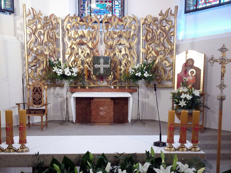 L'altare della chiesa del Seminario Maggiore a Kazimierz Biskupi